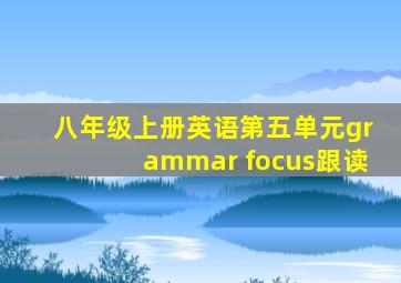 八年级上册英语第五单元grammar focus跟读